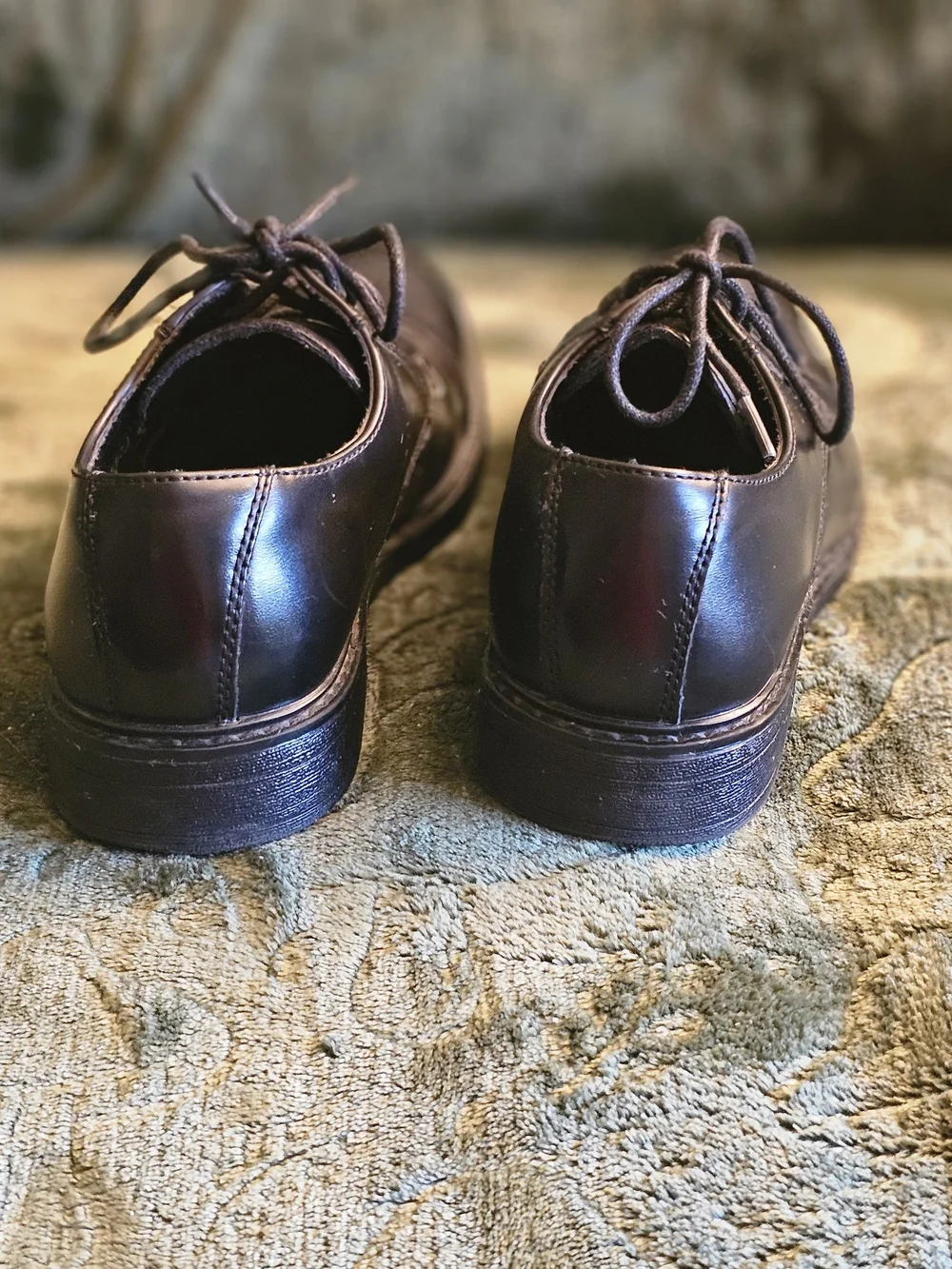 Boy's Black Lace Up Bruno Marc Size 3 Dress Shoes